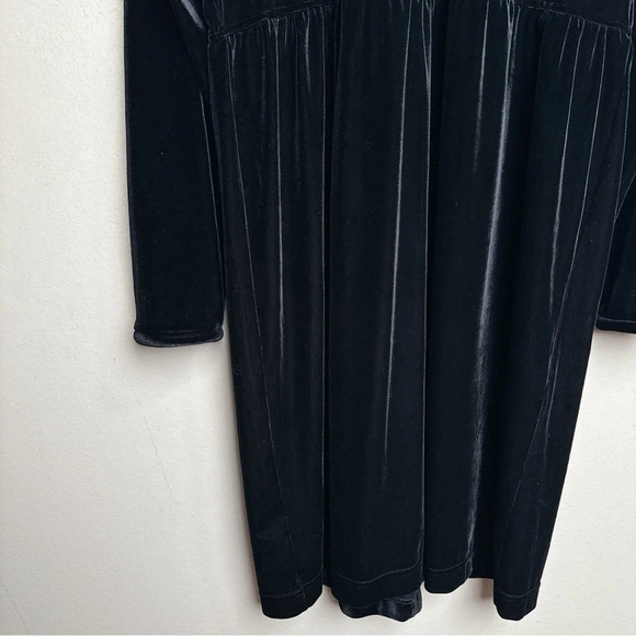 Vintage Talbots Womens Size M Mock Neck Long Sleeve Elastic Waist Velvet Dress - Picture 9 of 15